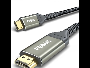 FEDUS USB C to HDMI Cable, 4K@60Hz Type-C to HDMI Adaptor for Home Office and MAC Thunderbolt 3/4 Compatible USB C to HDMI Converter for Laptop, Mobile, iPad Pro, MacBook, Chromebook, TV, Monitor